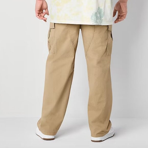 Arizona Mens Relaxed Fit Big and Tall Cargo Pant, Khaki Sz 2XLT 925436 - Picture 2 of 4